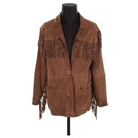 Laurence Dolige Leather Cowboy Jacket Brown