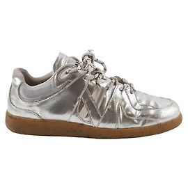 Ganni Leather sneakers Silvery
