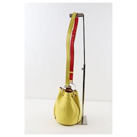 Christian Louboutin-Leather bucket bag-Yellow