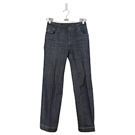 Louis Vuitton Vaqueros rectos de algodón Azul