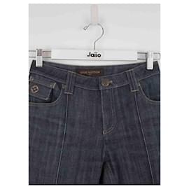 Louis Vuitton-Straight cotton jeans-Blue