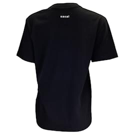 Sacai-Sacai Men's Black / Green Bar Italia T-Shirt-Black