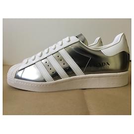 Prada-Prada Superstar Sneakers - Prada x Adidas Special Projects - Limited Edition-Silvery