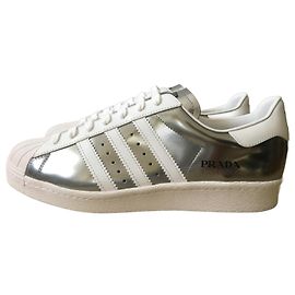 Prada Superstar Sneakers - Prada x Adidas Special Projects - Limited Edition Silvery