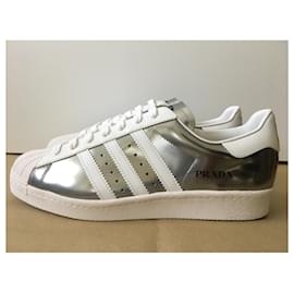 Prada-Prada Superstar Sneakers - Prada x Adidas Special Projects - Limited Edition-Silvery