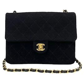 Chanel-Chanel CC Satin Flap Crossbody Bag  Canvas Crossbody Bag in Good condition-Other