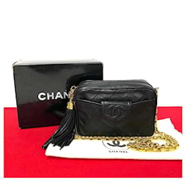 Chanel-Chanel CC Matelasse Fringe Bag  Leather Crossbody Bag in Good condition-Other