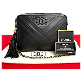 Chanel-Chanel CC Chevron Camera Bag  Leather Crossbody Bag in Good condition-Other