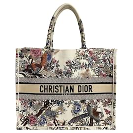 Dior-Dior Large Jardin Book Tote  Canvas Handbag in Excellent condition-Other