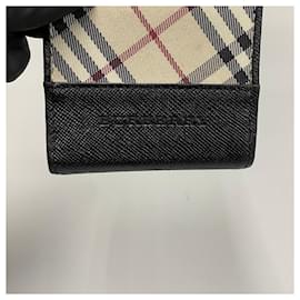 Burberry-Porte-monnaie en cuir Burberry Nova Check en très bon état-Autre