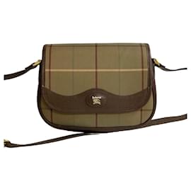 Burberry-Burberry Vintage Check Crossbody Bag  Canvas Crossbody Bag in Very Good Condition-Other