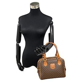 Céline-Celine Macadam Mini Boston Bag  Leather Crossbody Bag 32144 in good condition-Other