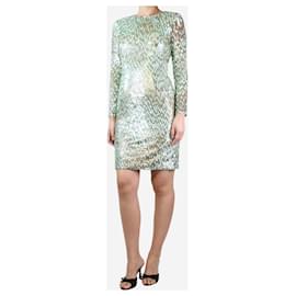 Autre Marque-Green sequin embellished mini dress - size UK 8-Green
