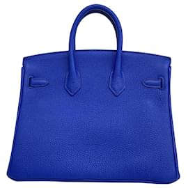 Hermès-HERMES BIRKIN 25-Blue