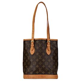 Louis Vuitton-Louis Vuitton Brown Monogram Petit Bucket-Brown