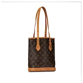 Louis Vuitton-Louis Vuitton Brown Monogram Petit Bucket-Brown