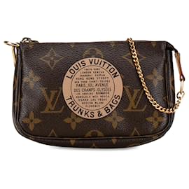 Louis Vuitton-Louis Vuitton Marrone Monogram Bauli e Borse Mini Pochette Accessori-Marrone