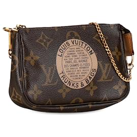 Louis Vuitton-Louis Vuitton Marrone Monogram Bauli e Borse Mini Pochette Accessori-Marrone