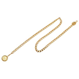 Chanel-Chanel Gold CC Medallion Chain-Link Belt-Golden