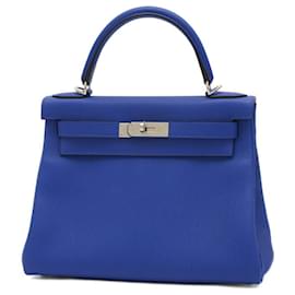 Hermès-Hermès Kelly 28-Bleu