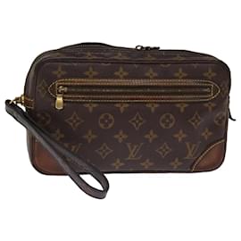 Louis Vuitton-LOUIS VUITTON Monogram Marly Dragonne GM Clutch Bag M51825 LV Auth 76036-Monogram