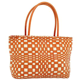 Autre Marque-BOTTEGA VENETA INTRECCIATO Hand Bag Leather Orange Auth 74684-Orange