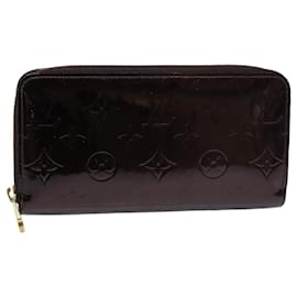 Louis Vuitton-LOUIS VUITTON Monogram Vernis Zippy Wallet Wallet Amarante M93522 LV Auth 76693-Other