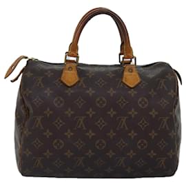 Louis Vuitton-Louis Vuitton Monogram Speedy 30 Bolso de mano M41526 LV Auth 75485-Monograma