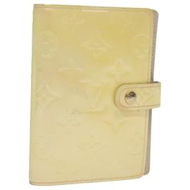 Louis Vuitton-LOUIS VUITTON Vernis Agenda PM Day Planner Cover Perle R21010 LV Auth 74414-Other