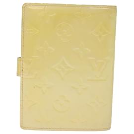 Louis Vuitton-LOUIS VUITTON Vernis Agenda PM Day Planner Cover Perle R21010 LV Auth 74414-Other