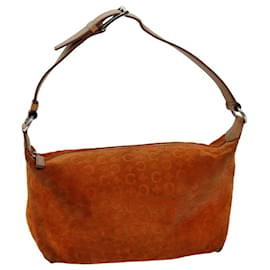Céline-CELINE C Macadam Canvas Shoulder Bag Orange Auth 76078-Orange