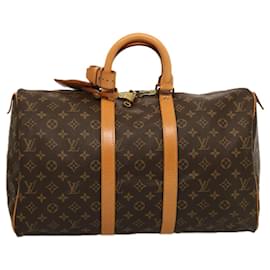 Louis Vuitton-Louis Vuitton Monogram Keepall 45 Boston Bag M41428 LV Auth 75557-Monogram