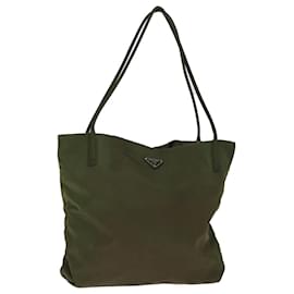 Prada-PRADA Shoulder Bag Nylon Green Auth bs14785-Green