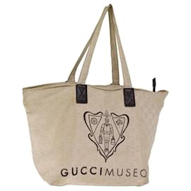 Gucci-GUCCI Tote Bag Canvas Beige 283416 Auth bs14730-Beige
