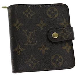 Louis Vuitton-Carteira compacta com zíper LOUIS VUITTON Monogram M61667 Autenticação de LV 76691-Monograma