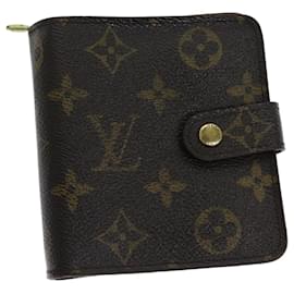 Louis Vuitton-LOUIS VUITTON Monogram Compact zip Wallet M61667 LV Auth 76691-Monogram