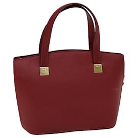 Céline-CELINE Hand Bag Leather Red Auth 76090-Red