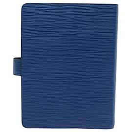 Louis Vuitton-LOUIS VUITTON Epi Agenda MM Day Planner Cover Blue R20055 LV Auth 76207-Blue