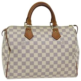 Louis Vuitton-Louis Vuitton Damier Azur Speedy 30 Bolsa de mão N41533 Autenticação de LV 75483-Outro