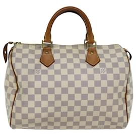 Louis Vuitton-Louis Vuitton Damier Azur Speedy 30 Bolsa de mão N41533 Autenticação de LV 75483-Outro