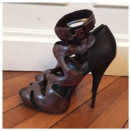 ROBERTO CAVALLI Sandalen T.EU 38 Leder Grau