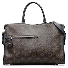 Louis Vuitton-Bolsa Louis Vuitton Monograma Popincourt PM Marrom-Marrom