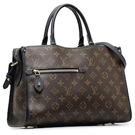 Louis Vuitton-Bolsa Louis Vuitton Monograma Popincourt PM Marrom-Marrom