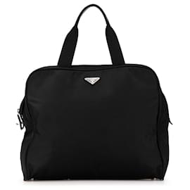 Prada-Black Prada Tessuto Tote Bag-Black
