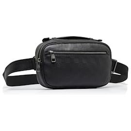 Louis Vuitton-Sac ceinture noir Louis Vuitton Damier Inifini Ambler-Noir