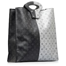 Louis Vuitton-Borsa Louis Vuitton nera con monogramma Eclipse North South-Nero