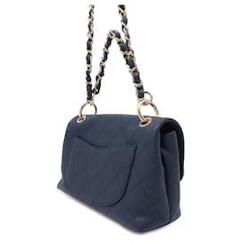 Chanel-Blue Chanel Small Caviar City Walk Flap Satchel-Blue