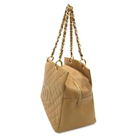 Chanel-Tan Chanel Caviar Timeless Tote-Camel