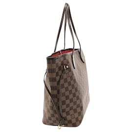 Louis Vuitton-Brown Louis Vuitton Damier Ebene Neverfull MM Tote Bag-Brown