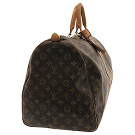 Louis Vuitton-Keepall marrón con monograma de Louis Vuitton 55 Bolsa de viaje-Castaño